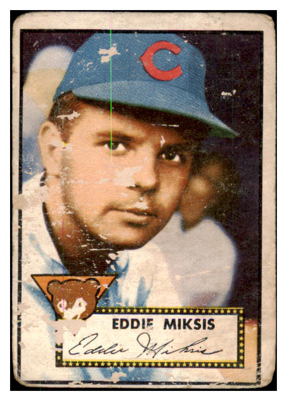 1952 Topps Baseball #172 Eddie Miksis Cubs PR-FR 488260