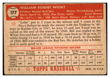 1952 Topps Baseball #177 Bill Wight Red Sox VG 488273