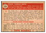 1952 Topps Baseball #179 Frank Smith Reds VG 488277