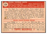 1952 Topps Baseball #179 Frank Smith Reds EX 488278