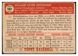 1952 Topps Baseball #182 Billy Hitchcock A's PR-FR 488284