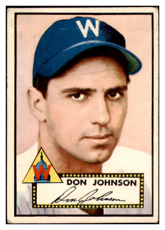 1952 Topps Baseball #190 Don Johnson Senators VG 488307