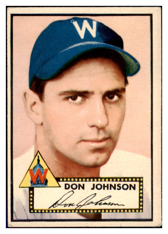 1952 Topps Baseball #190 Don Johnson Senators EX 488309