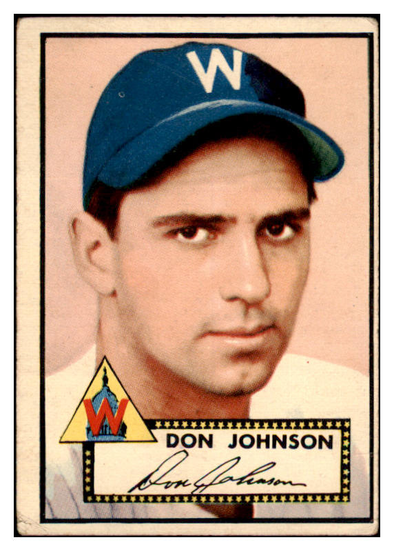 1952 Topps Baseball #190 Don Johnson Senators VG 488310