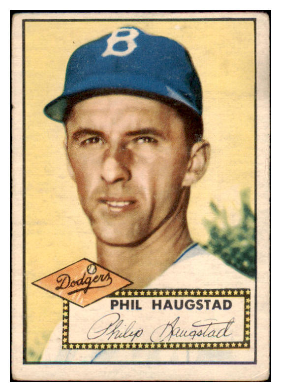 1952 Topps Baseball #198 Phil Haugstad Dodgers VG-EX 488327