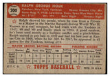 1952 Topps Baseball #200 Ralph Houk Yankees VG 488329