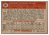 1952 Topps Baseball #201 Alex Kellner A's FR-GD 488331