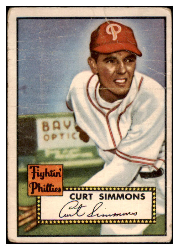 1952 Topps Baseball #203 Curt Simmons Phillies PR-FR 488336