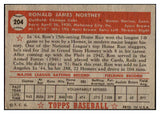 1952 Topps Baseball #204 Ron Northey Cubs VG-EX 488338