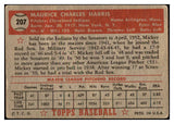 1952 Topps Baseball #207 Mickey Harris Indians VG 488347