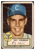 1952 Topps Baseball #211 Ray Coleman White Sox PR-FR 488356