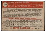 1952 Topps Baseball #220 Joe Presko Cardinals VG 488373