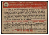 1952 Topps Baseball #221 Granny Hamner Phillies PR-FR 488376