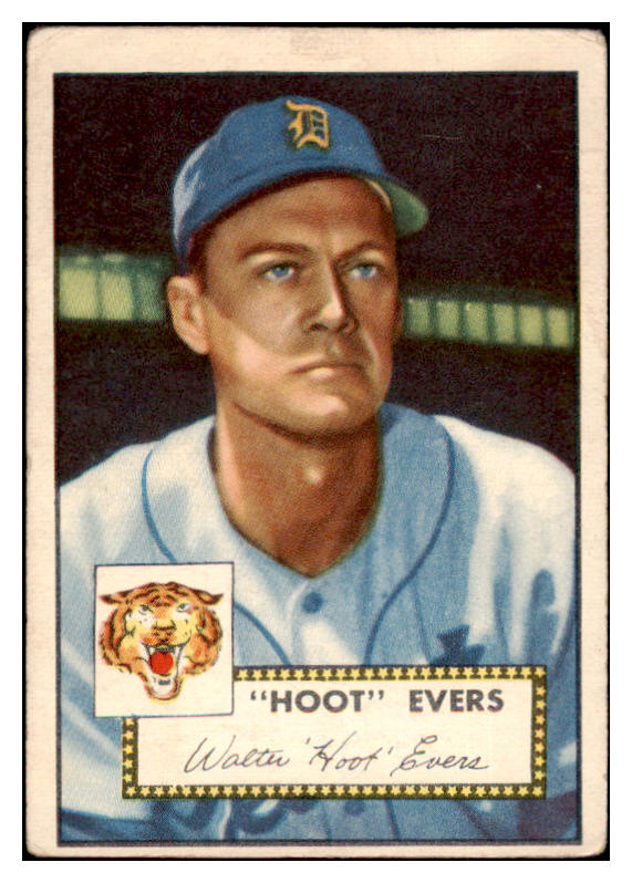 1952 Topps Baseball #222 Hoot Evers Tigers VG 488380