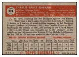 1952 Topps Baseball #224 Bruce Edwards Cubs VG-EX 488384