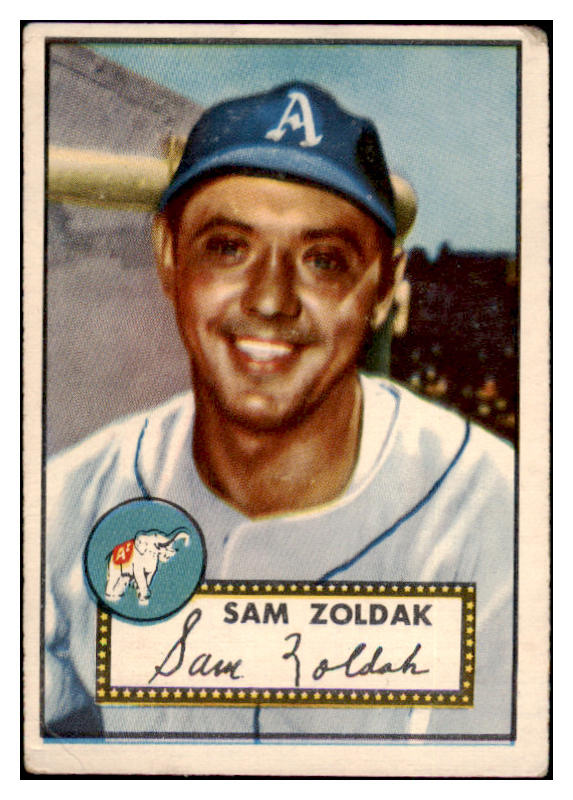1952 Topps Baseball #231 Sam Zoldak A's VG 488399