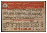 1952 Topps Baseball #231 Sam Zoldak A's VG 488399