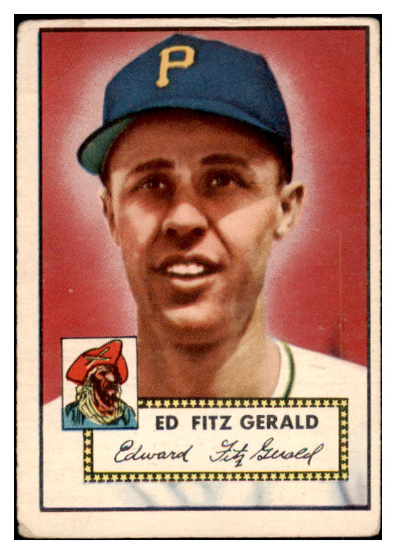 1952 Topps Baseball #236 Ed Fitzgerald Pirates VG 488406