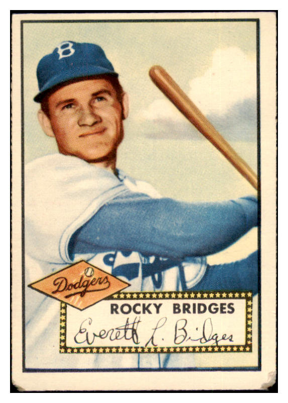 1952 Topps Baseball #239 Rocky Bridges Dodgers VG 488411