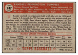 1952 Topps Baseball #247 Randy Gumpert Red Sox VG 488422