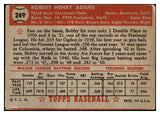 1952 Topps Baseball #249 Bobby Adams Reds VG 488427