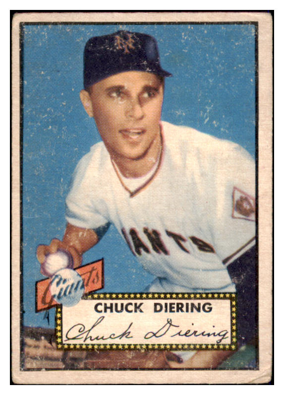 1952 Topps Baseball #265 Chuck Diering Giants Good 488451