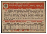 1952 Topps Baseball #278 Allie Clark A's VG-EX 488467