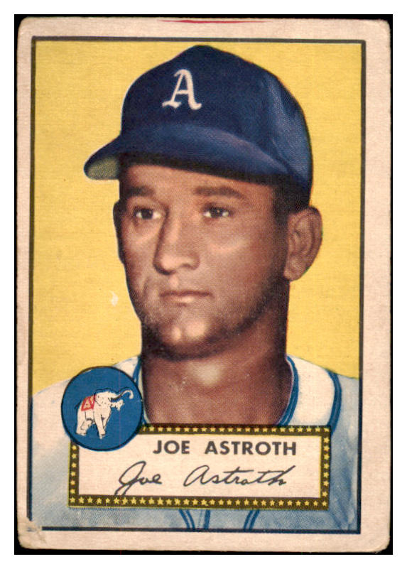 1952 Topps Baseball #290 Joe Astroth A's VG 488486