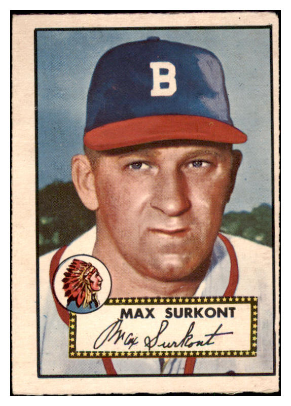 1952 Topps Baseball #302 Max Surkont Braves VG-EX 488508