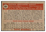 1952 Topps Baseball #302 Max Surkont Braves VG-EX 488508