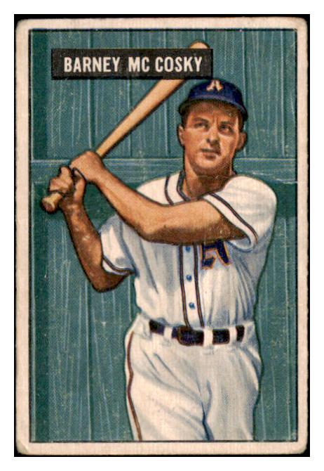 1951 Bowman Baseball #084 Barney McCosky A's VG 488527