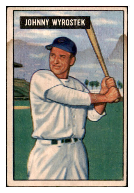 1951 Bowman Baseball #107 Johnny Wyrostek Reds VG 488528