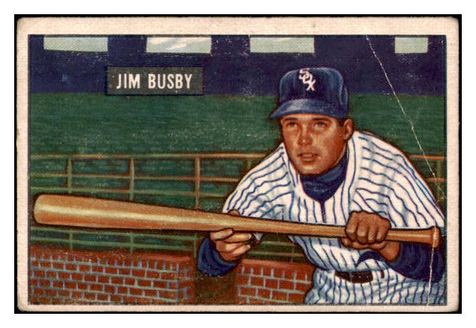 1951 Bowman Baseball #302 Jim Busby White Sox VG 488529