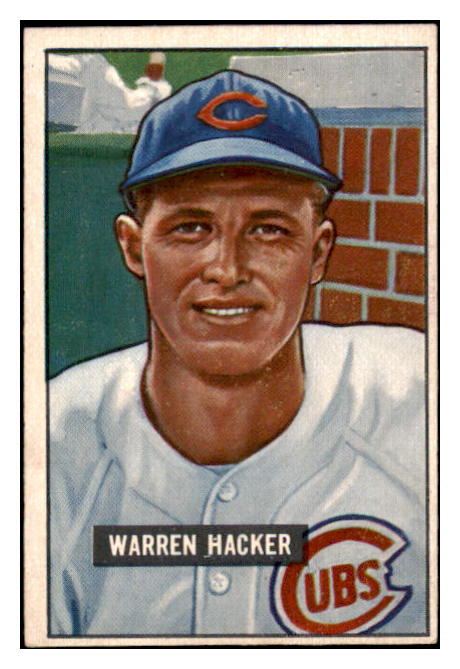 1951 Bowman Baseball #318 Warren Hacker Cubs EX-MT 488544
