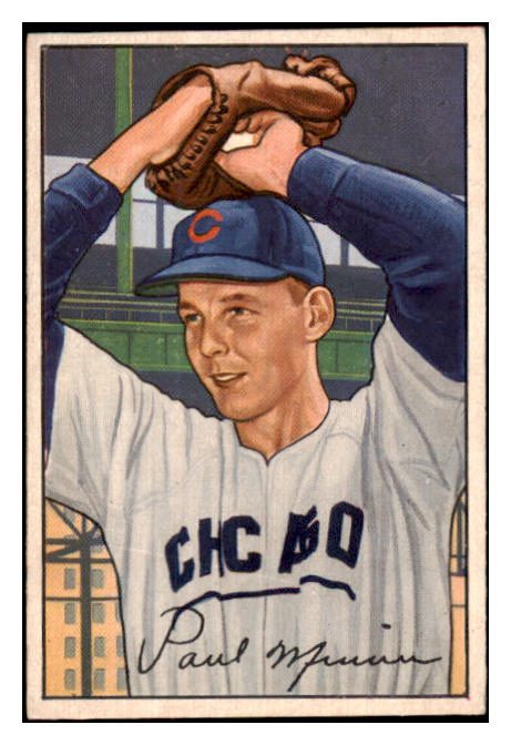 1952 Bowman Baseball #211 Paul Minner Cubs EX 488574