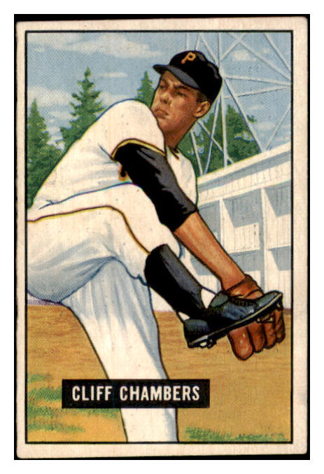 1951 Bowman Baseball #131 Cliff Chambers Pirates EX 488584