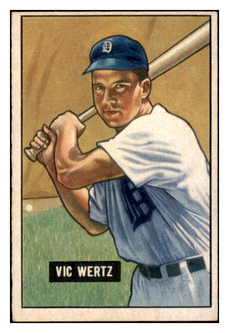 1951 Bowman Baseball #176 Vic Wertz Tigers EX 488585