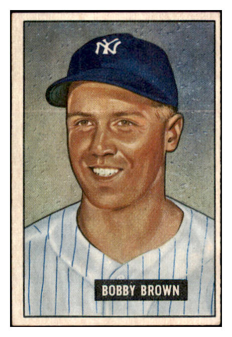 1951 Bowman Baseball #110 Bobby Brown Yankees EX 488587