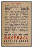 1951 Bowman Baseball #308 Ted Beard Pirates VG-EX 488590