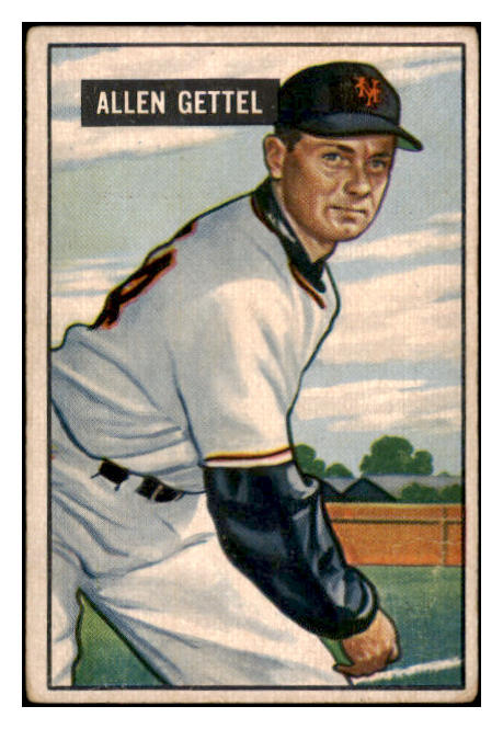 1951 Bowman Baseball #304 Allen Gettel Giants VG-EX 488591