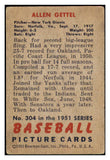 1951 Bowman Baseball #304 Allen Gettel Giants VG-EX 488591