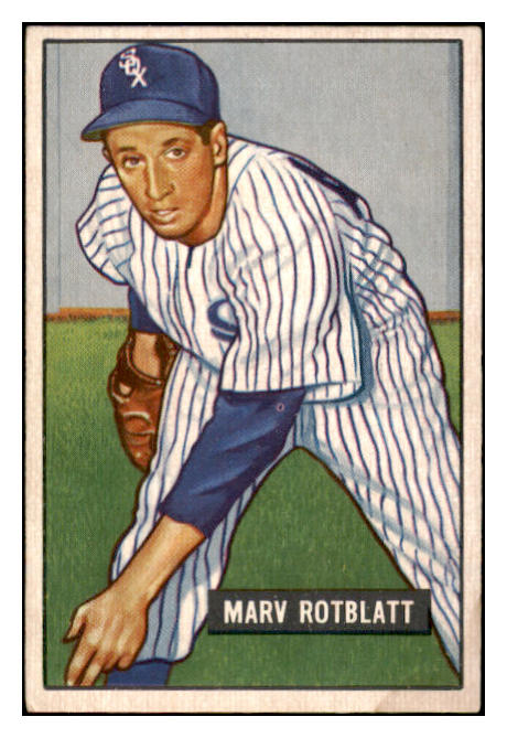 1951 Bowman Baseball #303 Marv Rotblatt White Sox VG-EX 488594