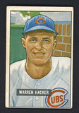 1951 Bowman Baseball #318 Warren Hacker Cubs VG-EX 488596