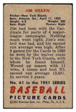 1951 Bowman Baseball #061 Jim Hearn Giants VG-EX 488602