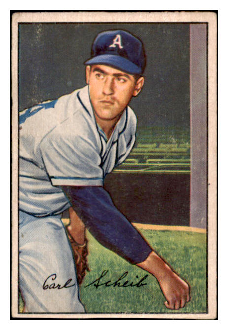 1952 Bowman Baseball #046 Carl Scheib A's VG-EX 488608