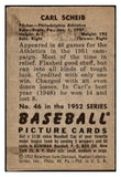 1952 Bowman Baseball #046 Carl Scheib A's VG-EX 488608