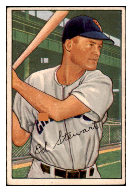 1952 Bowman Baseball #185 Eddie Stewart White Sox VG-EX 488609