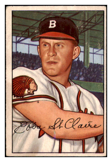 1952 Bowman Baseball #172 Ebba St. Claire Braves VG-EX 488615