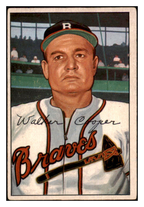 1952 Bowman Baseball #208 Walker Cooper Braves VG-EX 488618