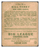 1933 Goudey #020 Bill Terry Giants GD-VG 488680